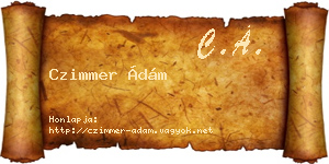 Czimmer Ádám névjegykártya
